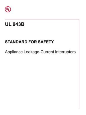 UL 943B PDF UL 943B PDF