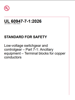 UL 60947-7-1 PDF UL 60947-7-1 PDF