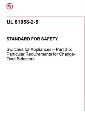 UL 61058-2-5 PDF UL 61058-2-5 PDF