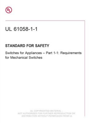 UL 61058-1-1 PDF UL 61058-1-1 PDF