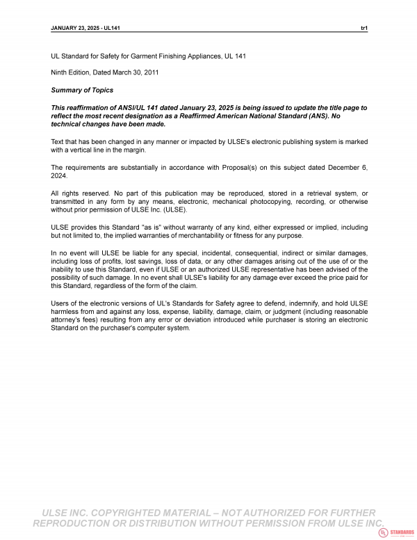 UL 141 PDF UL 141 PDF