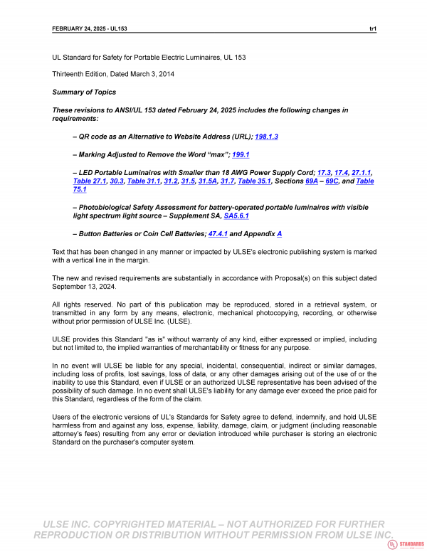 UL 153 PDF UL 153 PDF
