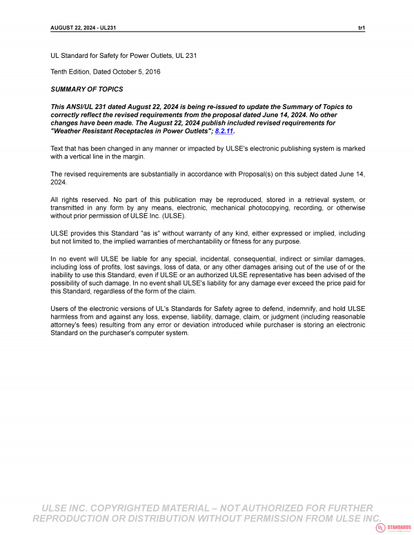 UL 231 PDF UL 231 PDF