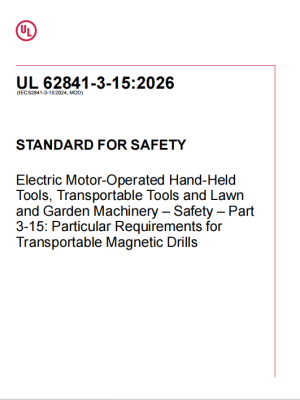 UL 62841-3-15 PDF 2026 UL 62841-3-15 PDF 2026