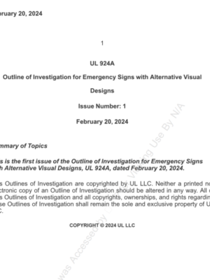 UL 924A PDF
