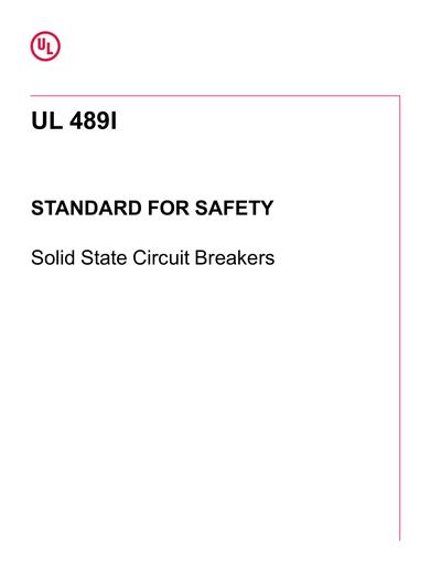 UL 489I PDF UL 489I PDF