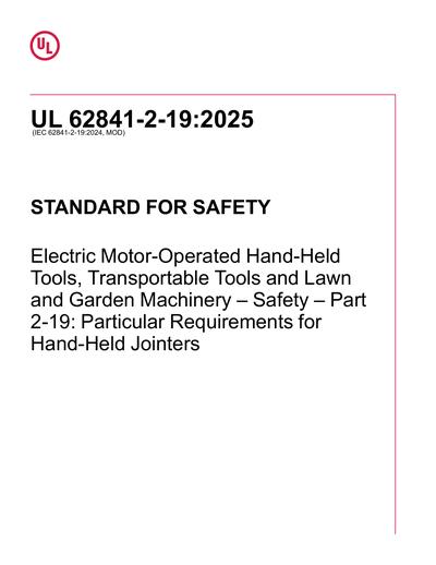 UL 62841-2-19 PDF UL 62841-2-19 PDF
